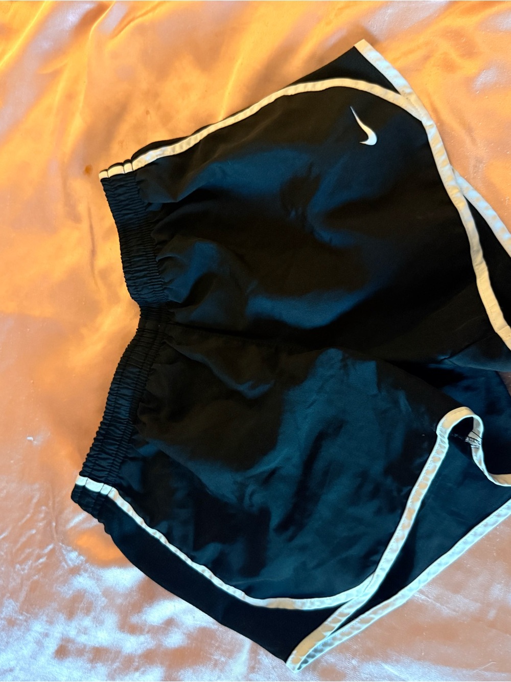 Nike Black Shorts with White Piping